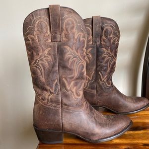 J.B Dillon Men's Distressed Brown Goat Leather Boots 11D JBR03205